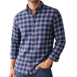 Rails Blue Plaid Flannel Button Down Shirt Medium Cotton Relaxed Fit